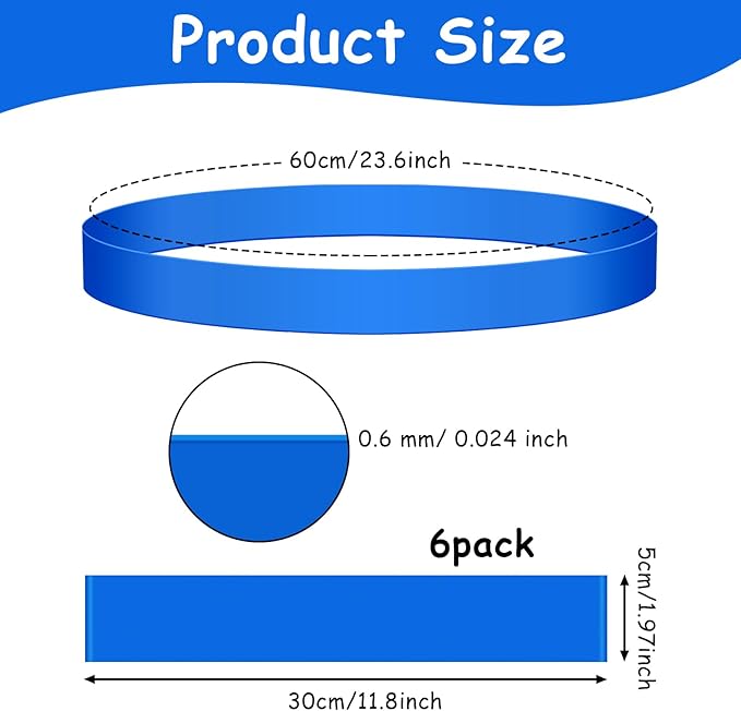 6 Pack Chair Bands for Kids with Fidgety Feet, ADHD Tools for Kids, ROOKEA Sensory Room Must Haves for Adhd Kids Fidget Chair Bands Autism Classroom Must Haves ADHD Tools for Classroom Home Chairs