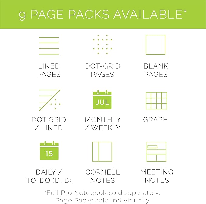 Rocketbook Pro Daily To Do Page Pack | Scannable Pro Pages for To Do Lists and Agendas - Write, Scan, Erase, Reuse | 20 Sheets | Executive Size: 6 in x 8.8 in