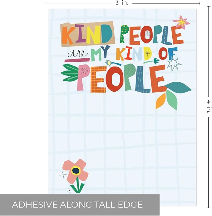 Gotcha Covered Notebooks Multicolor 3" x 4" Repositionable Floral Classroom Sticky Note Set - Six Colorful Encouragement Pads - Made in The USA