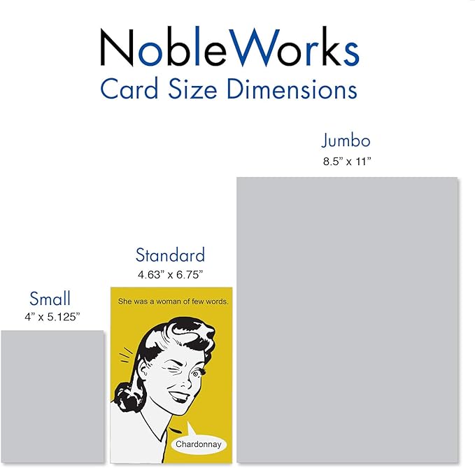 NobleWorks Funny Birthday Paper Card with 5 x 7 Inch Envelope (1 Card) Few Words C3296BDG