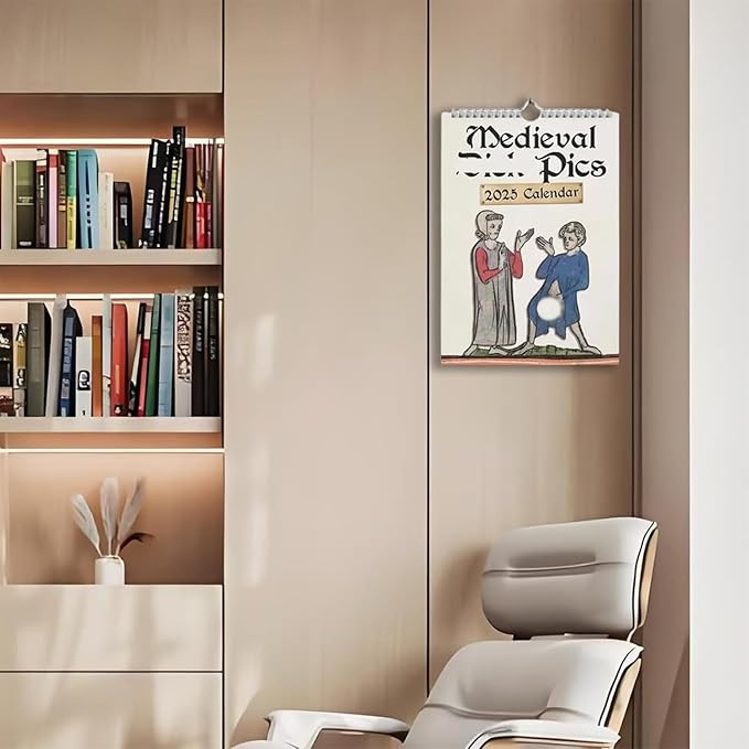 Medieval Pics 2025 Calendar, Medieval Pics Calendar, Funny Medieval Pics Calendar With Illustrations, Prank Medieval Wall Calendar, For History Enthusiasts Gift