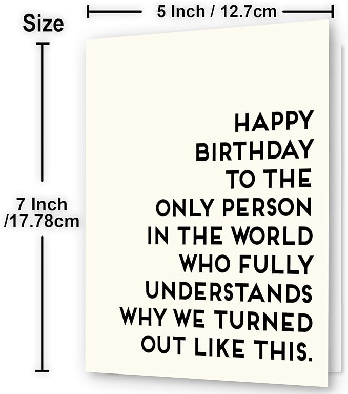 Brother Birthday Card, Sister Birthday Card, Funny Birthday Cards for Women, Birthday Card for Sister, Birthday Card for Brother, Funny Sister Birthday Card, Best Friend Birthday Card, Funny Brother Birthday Card