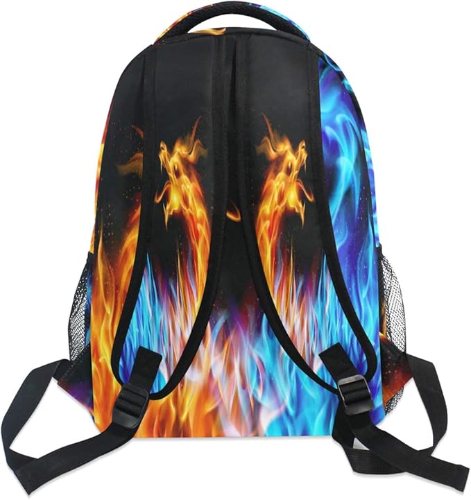 Blueangle Fiery Azure Dragon Printing Computer Backpack - Lightweight School Bag