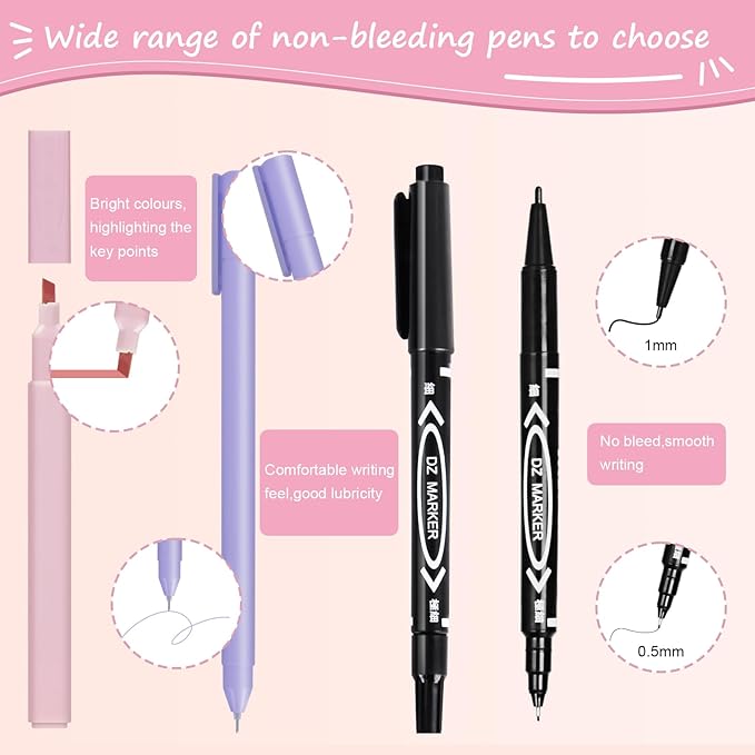 40 Pcs Bible Study Supplies,Bible Journaling Kit for Women, Morandi Bible Study Kit with Pastel Bible Highlighters and Tabs,Bible Pens,Sticky Notes,Bible Annotation Kit