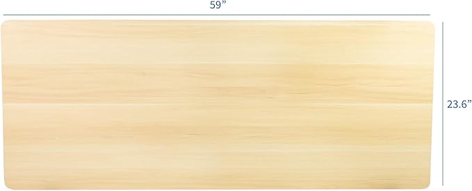 VIVO Light Wood 60 x 24 inch Universal Solid One-Piece Table Top for Standard and Sit to Stand Height Adjustable Home and Office Desk Frames, DESK-TOP60C