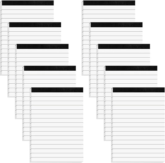 Notepad for Daily Planning and Organization of Work – 4 x 6-inches Lined Paper – Thick Bright White Paper – 30 Pages – Note Pads Ruled Pages – Pack of 10