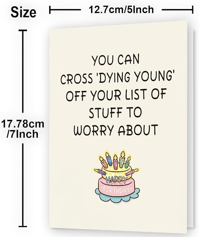 Funny Birthday Card | Funny Birthday Cards for Women, Men, Dad, Mom, Brother, Sister, Husband, Friend, and Anyone | Humorous Birthday Gifts | Unique Birthday Decorations