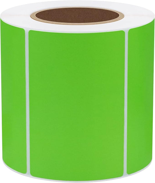 Hybsk 3x2 inch Color Direct Thermal Labels for Shipping, Barcodes, Address, Compatible with Rollo Label Printer & Zebra Desktop Printers(3"x2",Green)