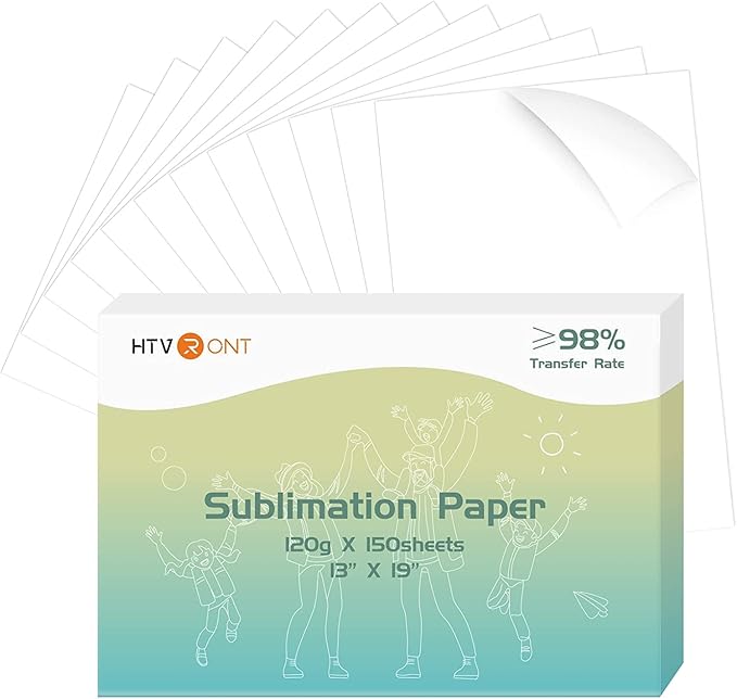 HTVRONT Sublimation Paper 13x19 inches - 150 Sheets Sublimation Paper Compatible with Inkjet Printer 120g…