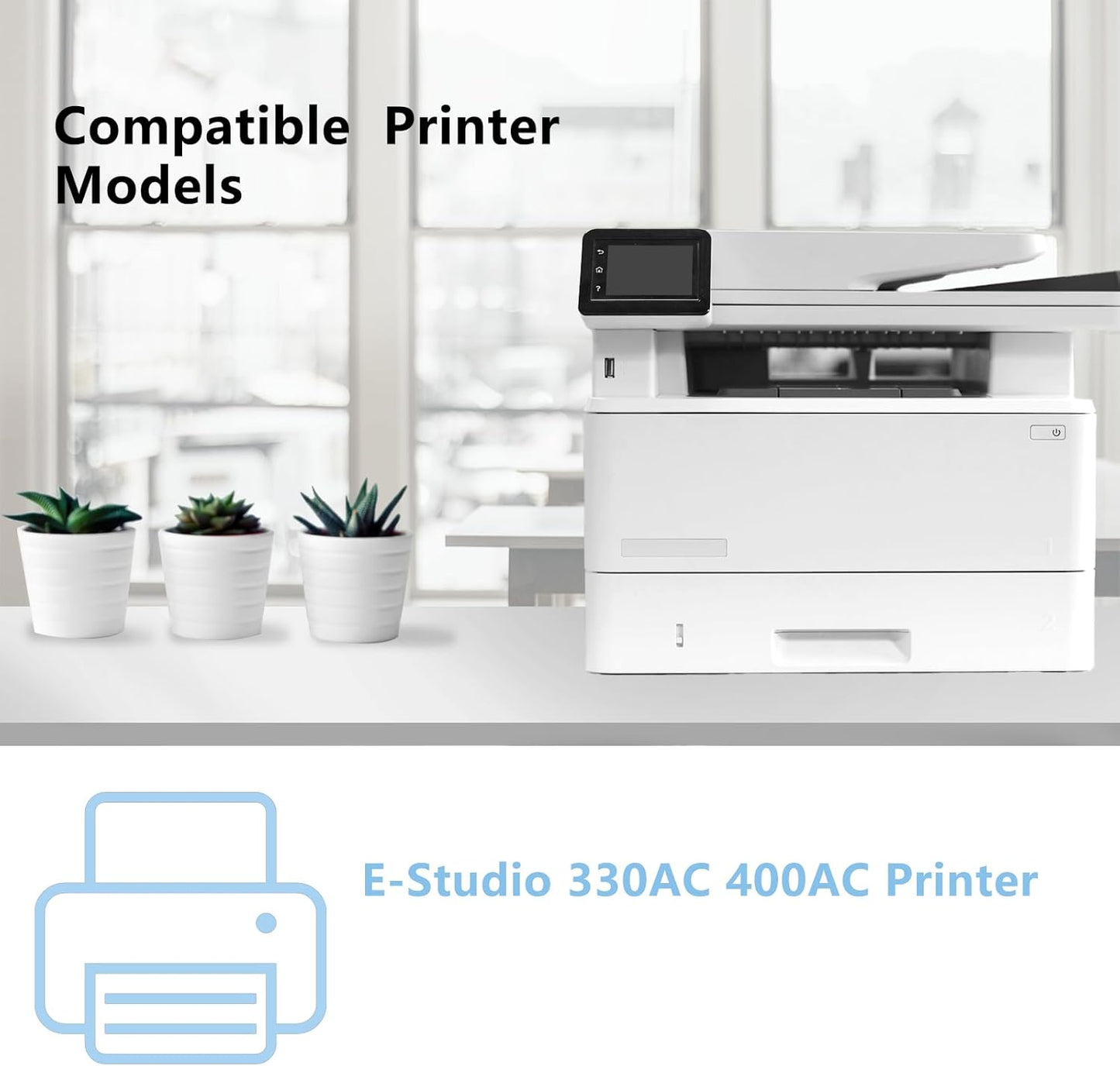 High Yield TFC330U T-FC330U Toner Cartridge Replacement for Toshiba T-FC330U-K T-FC330U-C T-FC330U-M T-FC330U-Y Toner Compatible for Toshiba Work with E-Studio 330AC 400AC Printer (4 Pack)