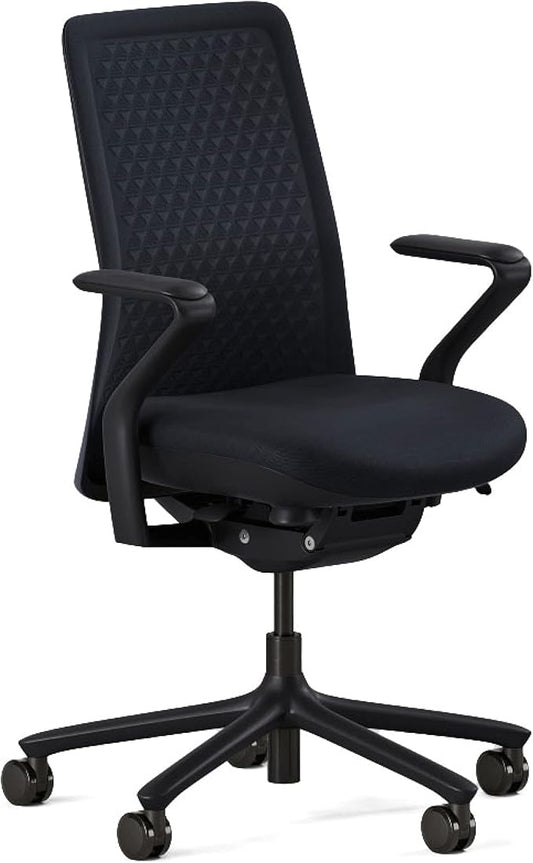Branch Verve Chair - High Performance Executive Office Chair with Contoured Seat Back and Adjustable Lumbar Rest - High Density Foam Cushion with Aluminum Base - Up to 275 lbs - Galaxy