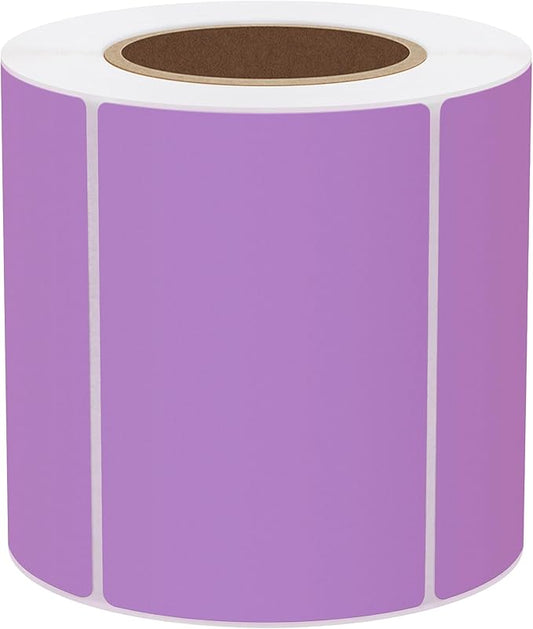 Hybsk 3x2 inch Color Direct Thermal Labels for Shipping, Barcodes, Address, Compatible with Rollo Label Printer & Zebra Desktop Printers(3"x2",Purple)