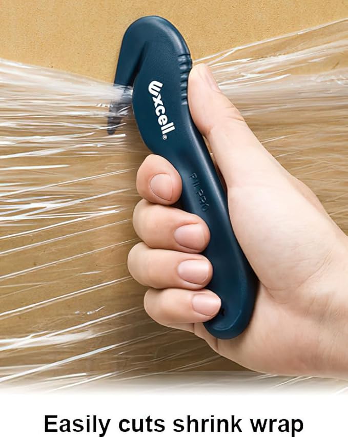 Excell SD-259 Pack of 3 Stretch Film Cutters; Designed to Glide Through Wrapped Films; Made of High-impact Plastic; Replacement Blades not Included