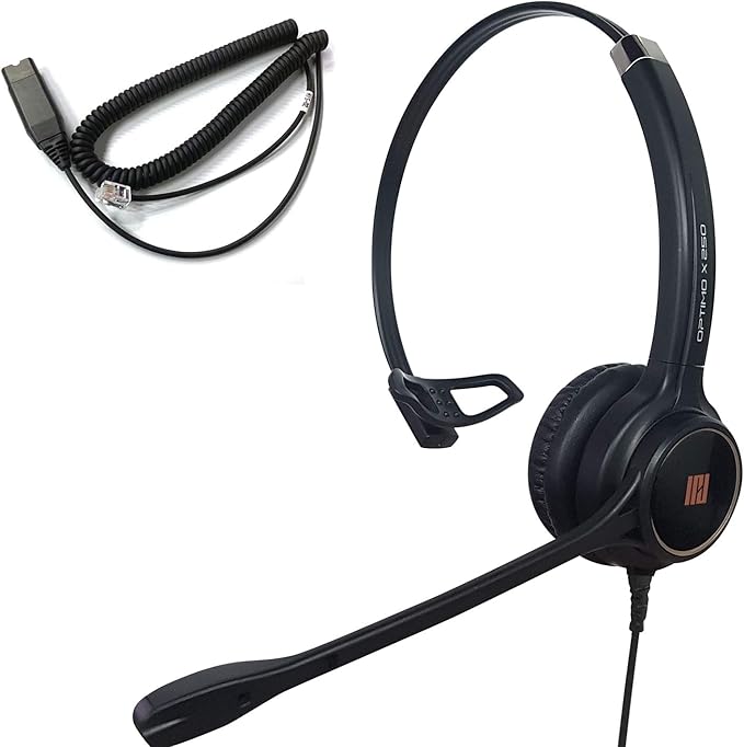 IPD IPH-250 Phone Headset with Noise cancelling Microphone for Office and call center-Compatible with Avaya 1608 1616 9601 9608 9611 9611G 9620 9621 9630 9631 9640 9641 9650 9670 J139 J159 J169 J179