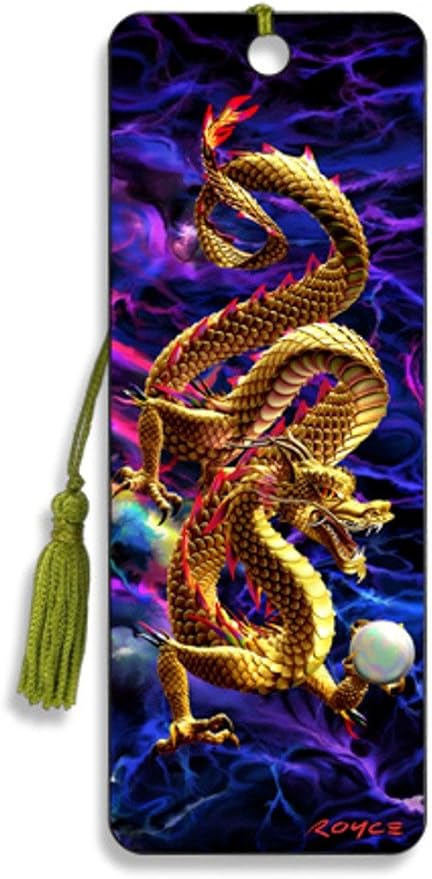 3D Dragon Royce Bookmark - by Artgame (Golden Dragon)