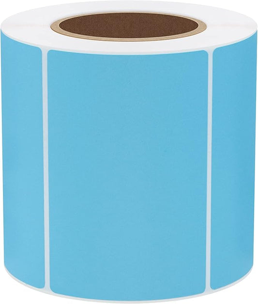 Hybsk 3x2 inch Color Direct Thermal Labels for Shipping, Barcodes, Address, Compatible with Rollo Label Printer & Zebra Desktop Printers(3"x2",Light Blue)