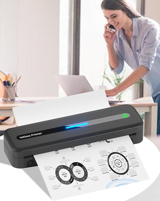 Thermal Printer Paper 8.5 x 11 Inch, US Letter Size Thermal Paper 100 Sheets, Compatible with ITP01/A40 Portable Thermal Printer, Continual Feeding Thermal Paper