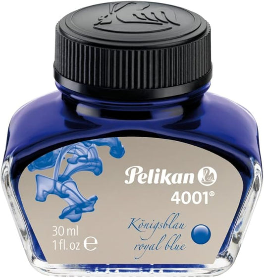 Pelikan 4001 Bottled Ink for Fountain Pens, Royal Blue, 30ml, 1 Each (301010)