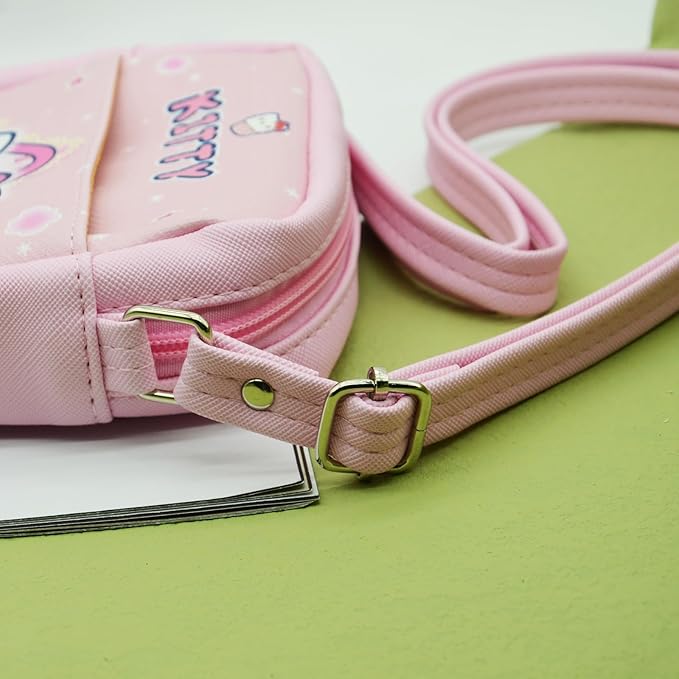 Cute Kitty Cat Crossbody Bag with Adjustable Shoulder Strap and Bracelet Charm, Kawaii Handbag with Zipper, Cat Wallet Purse Shoulder Bag Coin Pouch Accessories for Women Girls