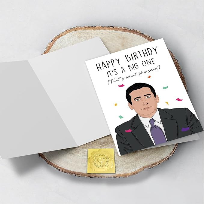 Michael Birthday Card for Friend Him, Funny Office Birthday Card for Coworkers Her, That What She Said Card