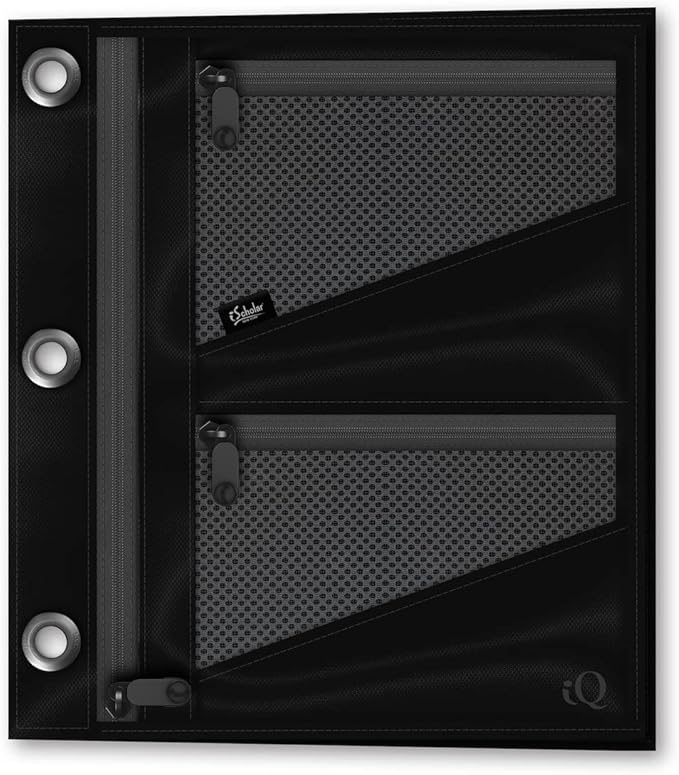 iScholar Jumbo Expandable Pencil Pouch, 3 Pockets, Color Will Vary (55035)