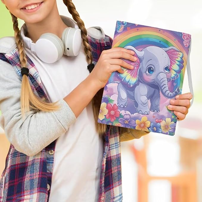 Gomyblomy Stretchable Bible Book Covers for Book Lovers Reusable Book Sleeve 9 x 11 Inch Suitable for Most Hardcover Books Stretchable Book Sox, A Joyful Heart is Good Medicine Print