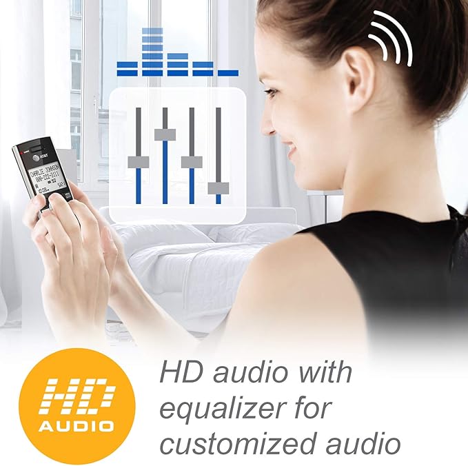 AT&T CL82207 DECT 6.0 2-Handset Cordless Phone for Home with Answering Machine, Call Blocking, Caller ID Announcer, Intercom and Unsurpassed Range, Silver