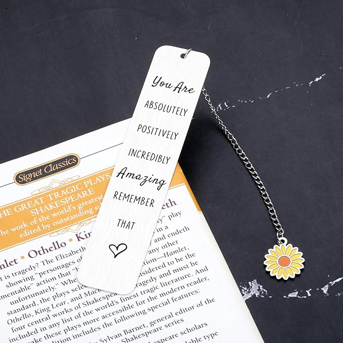 Inspirational Bookmark Gifts for Book Lovers, Gifts for Teen Girls, Stocking Stuffers for Women, Stocking Stuffers for Teens Teen Girls, Birthday Christmas Gifts for Women Friends Coworker Daughter