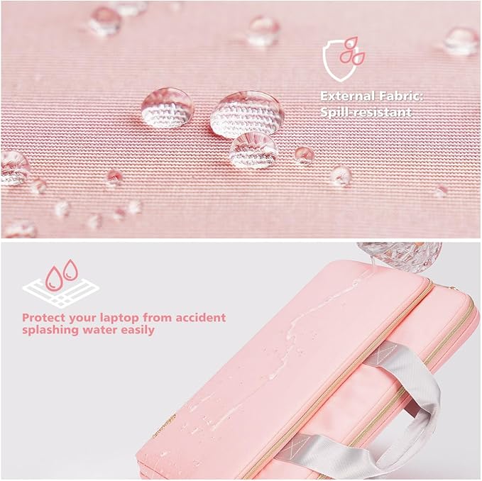 KIZUNA Laptop Sleeve Case 17 Inch Computer Carrying Handbag for LG Gram 17/Dell G7/17.3" HP ProBook 470/Lenovo Ideapad 700/Predator PH717-71-746/DELL, Pink