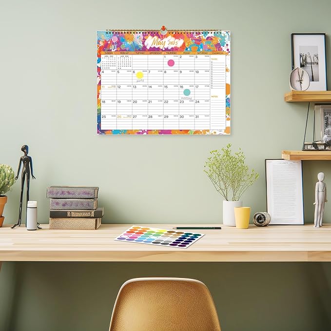 2025 Calendar 12 Month Wall Calendar 2025, Jan to Dec 2025 Calendar with Julian Dates, 14.8" X 11.5" (2025 Wall Calendar Colorful)