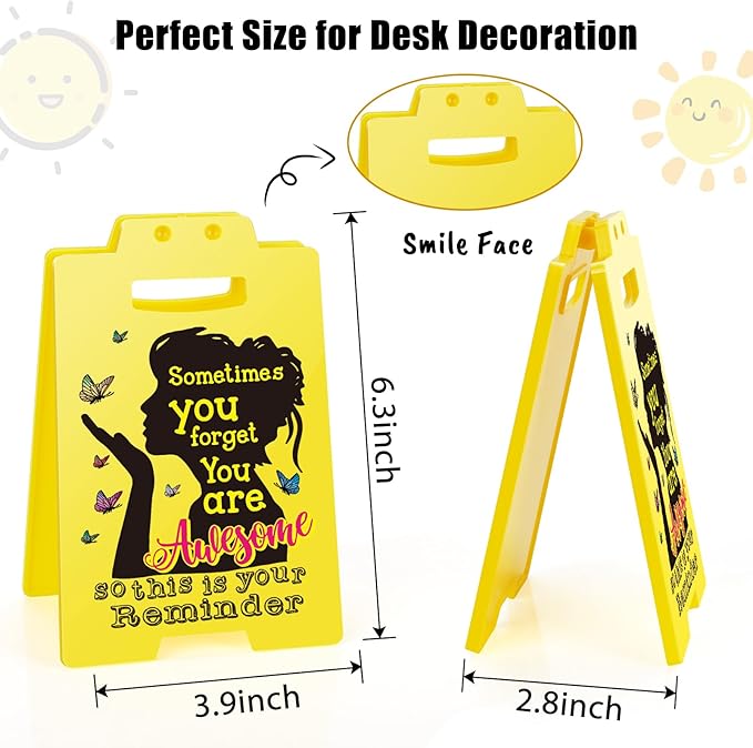 MBL Inspirational Positive Gifts Women - You are Awesome, Motivational Mental Health Self Love Gift for Female Coworker College Student Birthday Christmas, Little Reminders Office Dorm Decor Sign