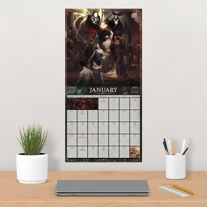 2025 Diablo 4 Wall Calendar & Push Pins