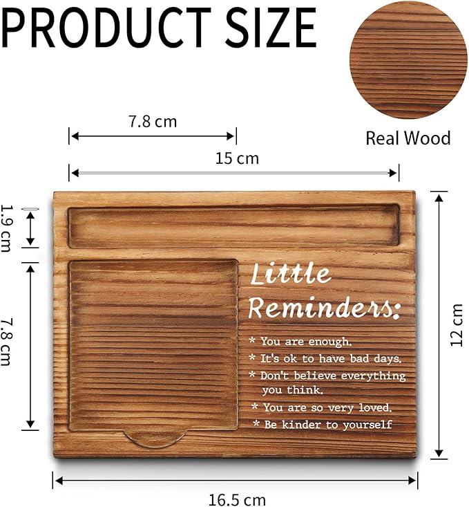 akeke Mental Health Gifts for Women, Little Reminders Office Sticky Note Holder, Positivity Recovery Self Care Encourage Gifts Desk Self-Stick Note Pad Holders GSH20