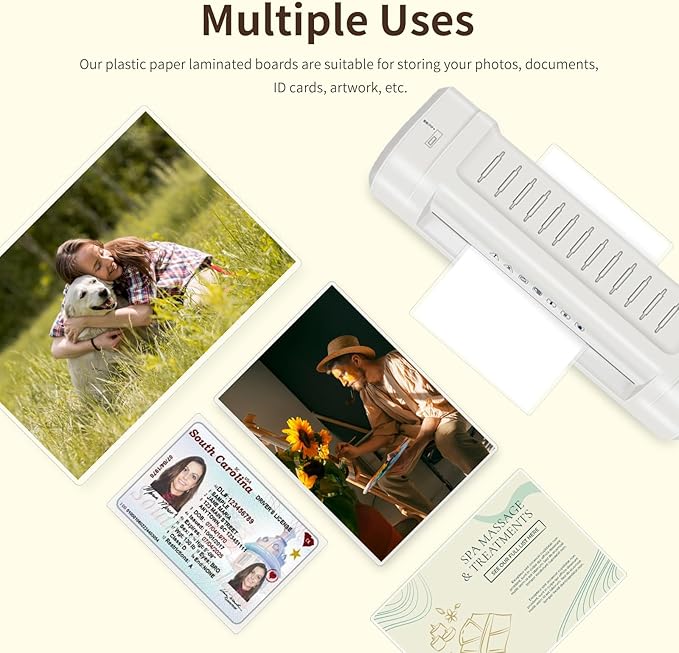 Index Card Laminating Pouches 3x5 File Card Laminating Pouches Lamination Pouches Recipe Card Laminating Pouches for Work Permits Pass Cards Student ID Cards (500, 3mil)