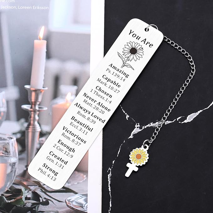 Stocking Stuffers for Women, Stocking Stuffers for Girls, Baptism Gifts for Girl, Confirmation Gifts for Teen Girls, First Communion Gifts for Girls Religious Bible Bookmark Christian Gifts for Women