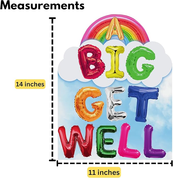 Iconikal Jumbo Greeting Card With Envelope, A Big Get Well, 11 x 14-Inch