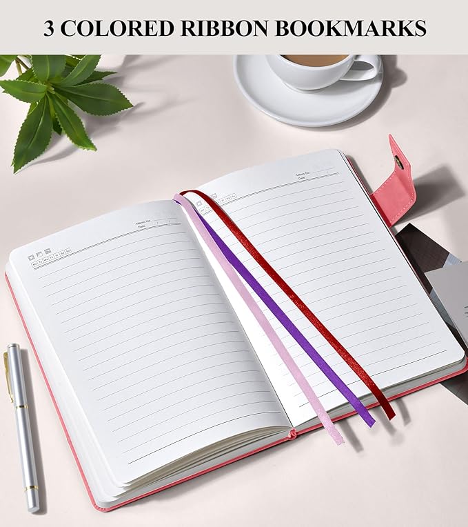 365 Page Thick Lined Journal Notebook for Men Women, A5 Leather Journals for Writing, Hardcover Notebooks for Work, School, Note Taking,Travel, Business,Personal Diary, College Ruled 5.9" x 8.4"