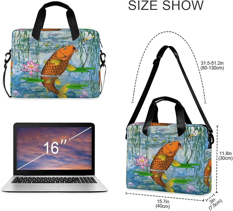 WIHVE Laptop Shoulder Bag 15 14 13inch Laptop Case Bag for Women Men