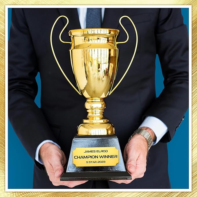 Therwen 30 Pcs Name Plates Laser Engraved Brushed Stainless Steel Plate Personalized Plaque Blank Custom Name Tag Frame Label with Adhesive Backing(Gold Notched Corner,6''x 2.5'')