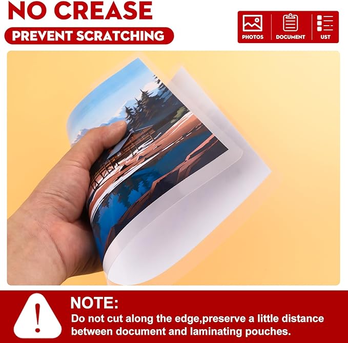 CAREGY 500 Pack Laminating Sheets,Thermal Laminating Pouches, 3 Mil, 9 x 11.5 Inches Lamination Sheet Paper for Laminator, Round Corner Letter Size