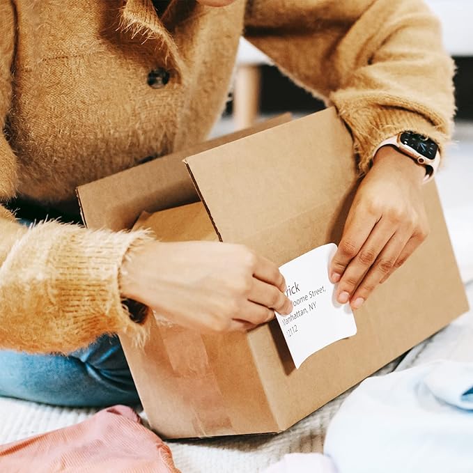 600 Labels 6 UP Labels,4" x 3-1/3" Shipping Address Labels for Laser & Inkjet and Copier Printer, 100 Sheets 6 Labels per Page Sheets Blank Mailing Labels, 6 per Sheet Barcode Labels Sticker