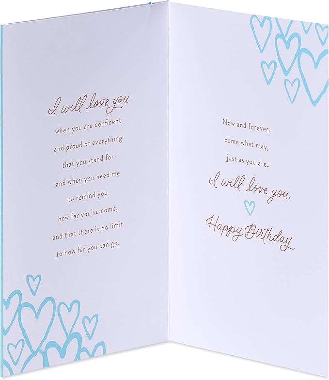 American Greetings Romantic Birthday Card (I Will Love You)