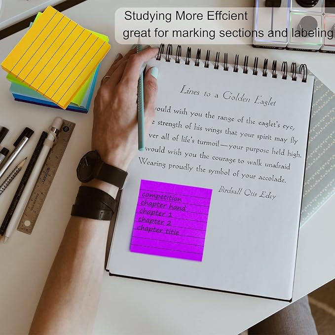 64 Pack 3840 Sheets Pop Up Sticky Notes Lined 3x3 inch Self-Stick Notes Pads Post Lined Sticky Note Pads Accordion Pop Up Notes Refill for Dispenser Home Office School, 80 Sheets/pad (Bright Color)