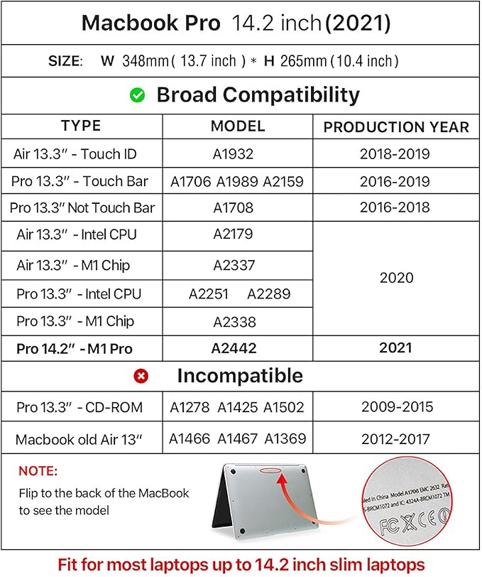 Top Grain Leather 14.2" Slim Laptop Zipper Folio Case, 2 Pockets Design, Compatible with MacBook Air 13" M2 A2681 M1 A2337 A2179 A1932/Pro 13" M2 M1 A2338 A2251 A2289 A2159, Coffee 14.2 Inch