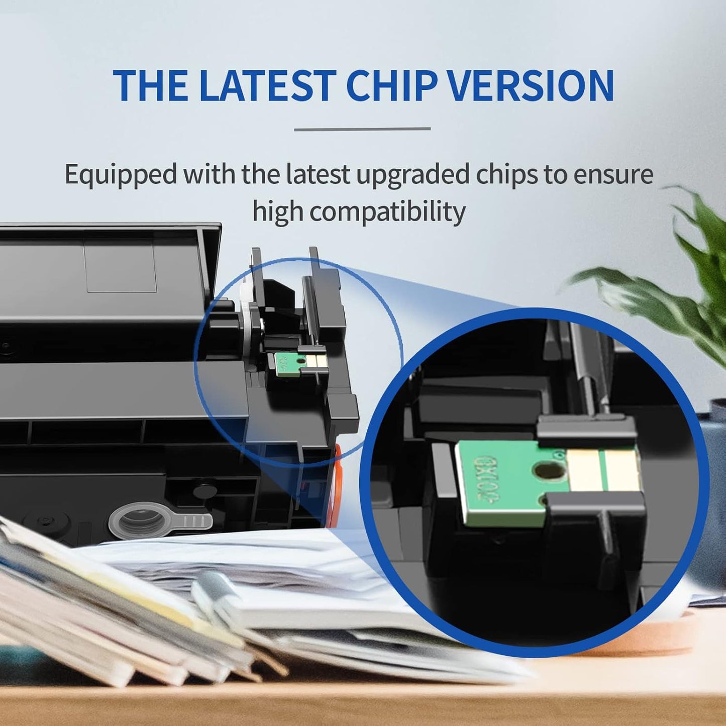 INKCLOUD 054H Black Toner 2-Pack with Chip Compatible Canon 054H 054 Black Toner Work with Canon Color ImageClass MF644Cdw MF642Cdw LBP622Cdw MF642c MF641cw Printer (Black, 2-Pack)