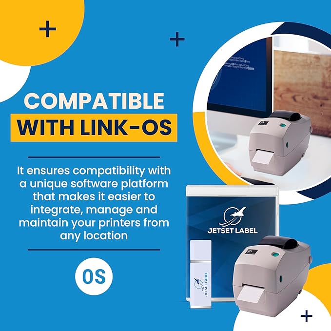 Zebra TLP 2824 Plus Thermal Transfer Desktop Monochrome Printer | 2 in Width | Serial & USB Port Connectivity 282P-101110-00 | Include Jetset Software