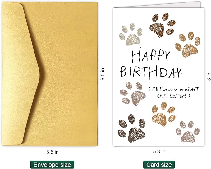 Chenive Funny Birthday Card for Dog Lovers - Cute & Happy Birthday Card for Dog Owners