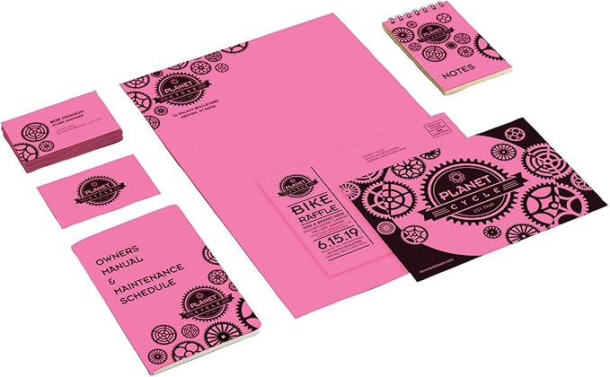 Astrobrights® Colored Card Stock, Bright Color Cover Paper, 8 1/2" x 11", FSC® Certified, 65 Lb, Pulsar Pink™, Pack Of 250 Sheets