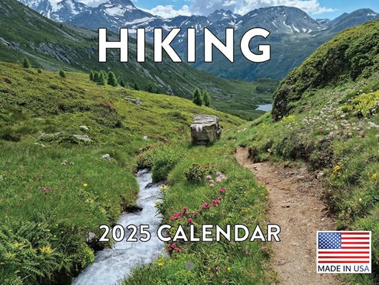 Hiking Calendar 2025 Hiking Trails Monthly Wall Nature Calender 12 Month | American Made In The USA