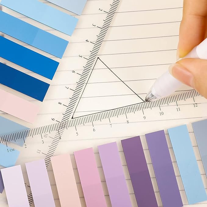 1200-Piece Sticky Tabs Book Tabs - 30 Colors Writable Morandi Sticky Tabs, Repositionable Color Page Markers - Transparent Sticky Note Tabs, Post Stick It Tabs, School Supplies, Index Tabs